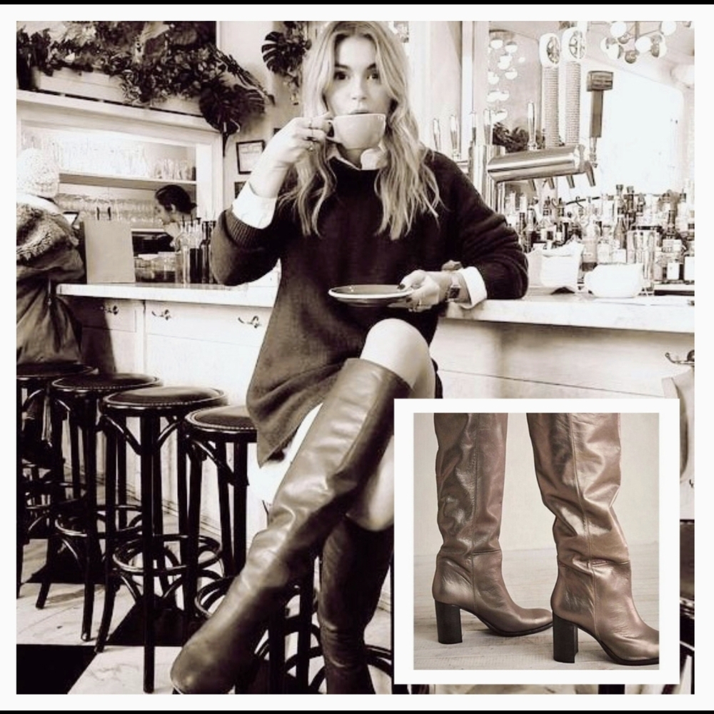 Free People - Metallic Leather Tall Boots